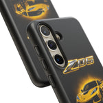 Z06 Corvette Phone Case, Yellow Neon Chrome Studio Cover