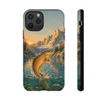 Leaping Golden Trout Lake Scene phone case | Tough Cover