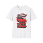 2002 Camaro Racing Graphic T-Shirt | Red Muscle Car, Checkered Flag