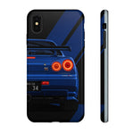 R34 Skyline Afterburner Rear GT-R Tough Phone Case for JDM Fans