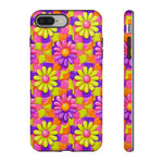 Trippy Daisy Retro Floral Pattern phone case | Tough Cases