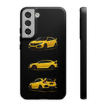 Yellow Type R Sports Car Phone Case Tough JDM Hot Hatch Multi View Print