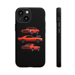 1969 Camaro SS Orange Triple View Muscle Car Tough Phone Case