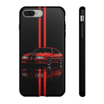 Fox Body Mustang Phone Case, Red 87 Muscle Car Stripe Studio Cover