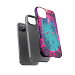 Neon Flamingo Pool Vaporwave Art Tough Phone Case