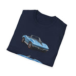 Blue Classic 1967 Corvette Convertible T-Shirt | Sports Car Illustration