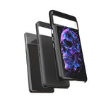 Holographic Skull Phone Case, Shattered Glass Iridescent Cover