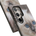 Ragdoll Kitten Phone Case, Blue Eyes Macro Portrait Cover, Gift