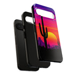 Desert Vaporwave Cactus Sunset Phone Case – Southwest Aesthetic