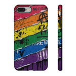 Rainbow Grunge Ripped Stripes phone case | Tough Cases