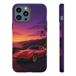 Red C3 Coastal Sunset Phone Case Classic Car Tough Case