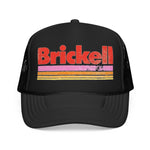Brickell Miami Trucker Hat Retro Vintage Brickell Florida Foam Snapback Cap South Beach Style Hat