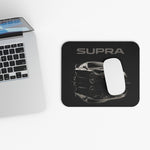 Supra JDM Car Mouse Pad – Black Turbo Coupe Art, Non-Slip Rubber Base