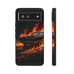 Black Charger Classic Muscle Flames Tough Phone Case Cover Gift