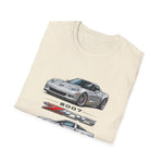 Silver 2007 C6 Z06 Illustration T-Shirt | Sports Car Trio