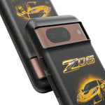 Z06 Corvette Phone Case, Yellow Neon Chrome Studio Cover