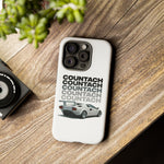 White Countach Retro Tough Phone Case Cover Gift Art