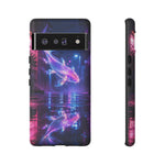 Neon Koi Reflection Vaporwave phone case | Tough Cover