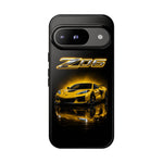 Z06 Corvette Phone Case, Yellow Neon Chrome Studio Cover
