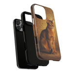 Abyssinian Warm Ticked Portrait Art Tough Phone Case