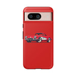 Red Classic Corvette C1 Illustration phone case | Retro Car Tough Case