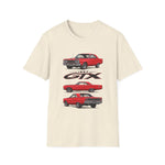 1967 Red GTX Muscle Car T-Shirt | Classic Auto Vintage Trio Tee