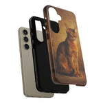 Abyssinian Warm Ticked Portrait Art Tough Phone Case