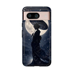 Geisha Parasol Moonlight Art Tough Phone Case