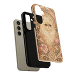 Persian Cat Floral Art Nouveau Tough Phone Case