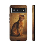 Abyssinian Warm Ticked Portrait Art Tough Phone Case