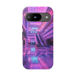 Empty Mall Escalator Vaporwave Art Tough Phone Case