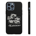 White S2000 Roadster Collage JDM Tough Phone Case Cover Gift