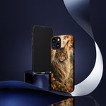 Maine Coon Forest King Watercolor Art Tough Cat Phone Case
