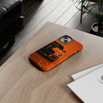 Orange Mustang Art Phone Case, GT500 American Muscle Car Tough Cover for Male