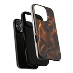 Burmese Golden Sable Portrait Art Tough Phone Case