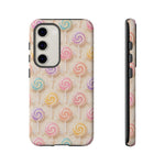 Pastel Swirl Lollipops Tough Case | Candy Pattern Phone Cover