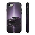 Purple Challenger Phone Case, Muscle Car Racing Stripe Studio Cover