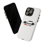 White C7 Z06 Phone Case for Chevy Vette Fans, Tough Cover