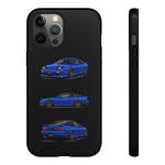 Blue 180SX JDM Sports Car Phone Case Tough Multi View