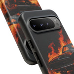 Black Charger Classic Muscle Flames Tough Phone Case Cover Gift