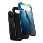 Barracuda Silhouette Phone Case, Sunlit Marine Art Tough Cover