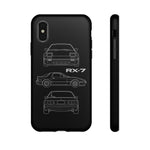RX-7 Blueprint Phone Case | JDM Car Silhouette Tough Cover