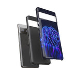Neon Blue Tiger phone case | tough protective cover