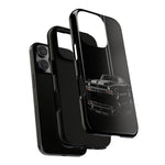 Nova SS Phone Case, Black 68 Muscle Car Silver Stripe Studio Cover