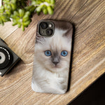 Ragdoll Kitten Phone Case, Blue Eyes Macro Portrait Cover, Gift