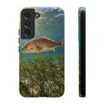 Redfish Phone Case, Seagrass Flat Underwater Art Cover