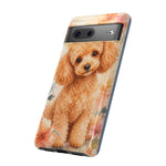 Miniature Poodle Whimsical Watercolor Art Tough Phone Case
