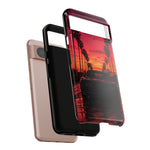 Black Gold Trans Am Sunset Tough Phone Case - Palm Boulevard Art