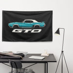 1969 1970 GTO Convertible Wall Flag Banner 34x56 Muscle Car Garage Decor