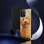 Goldendoodle Fluffy Curls Portrait Art Tough Phone Case